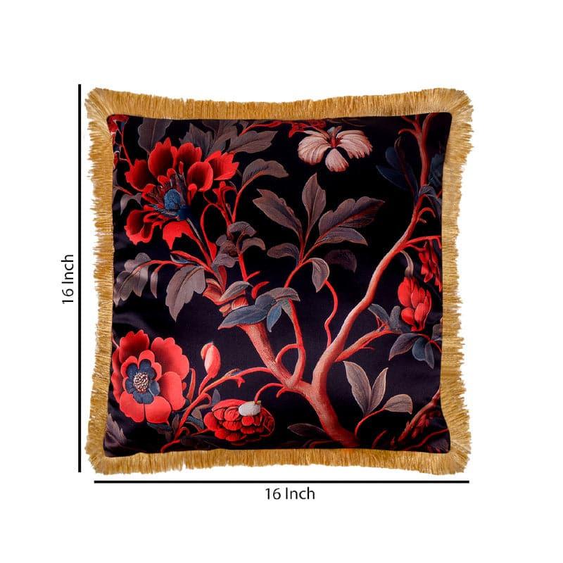 Buy Red Blooming Garden Cushion Cover Cushion Covers from Vaaree