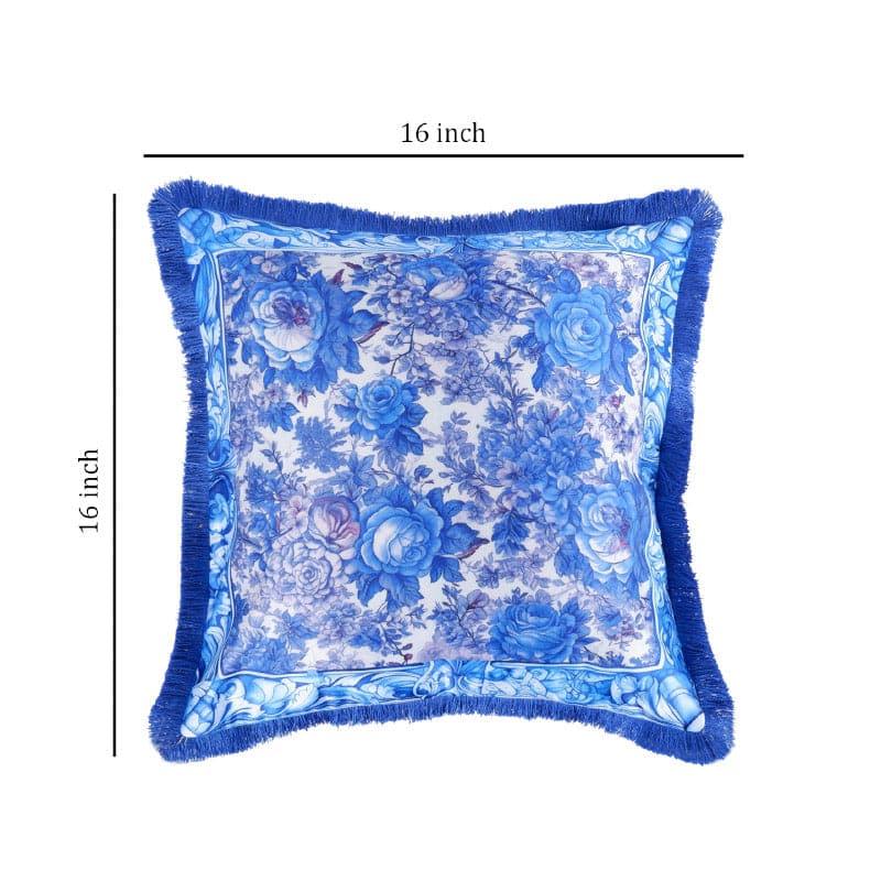 Buy Rose Garden Indigo Cushion Cover Cushion Covers from Vaaree