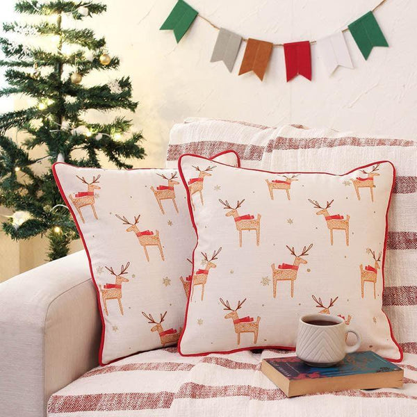 Cushion Covers - Jolly Reindeer Cushion Cover