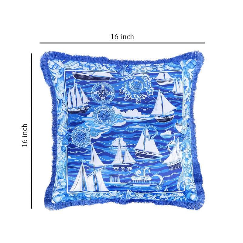 Buy Sails The Sea Indigo Cushion Cover Cushion Covers from Vaaree