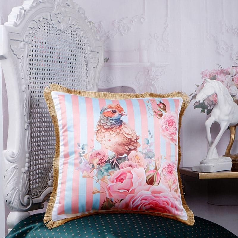 Buy Sparrow Whimsy Tropical Cushion Cover - Pink Cushion Covers from Vaaree