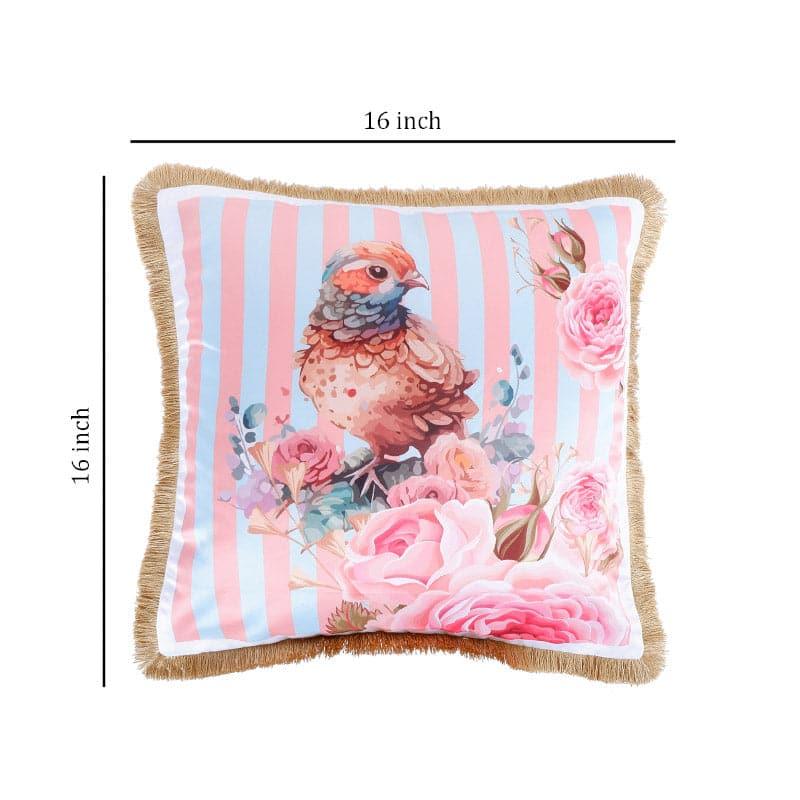 Buy Sparrow Whimsy Tropical Cushion Cover - Pink Cushion Covers from Vaaree