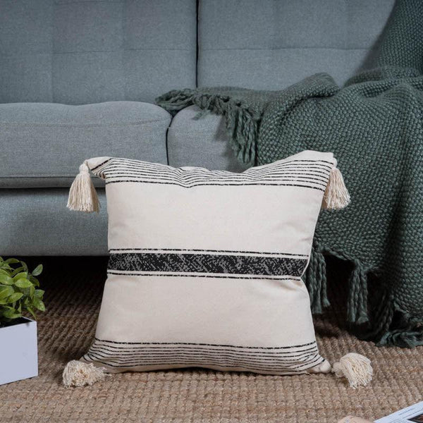 Cushion Covers - Striped White Cushion Cover