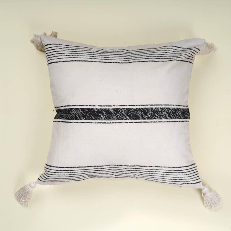 Cushion Covers - Striped White Cushion Cover - Set Of Two