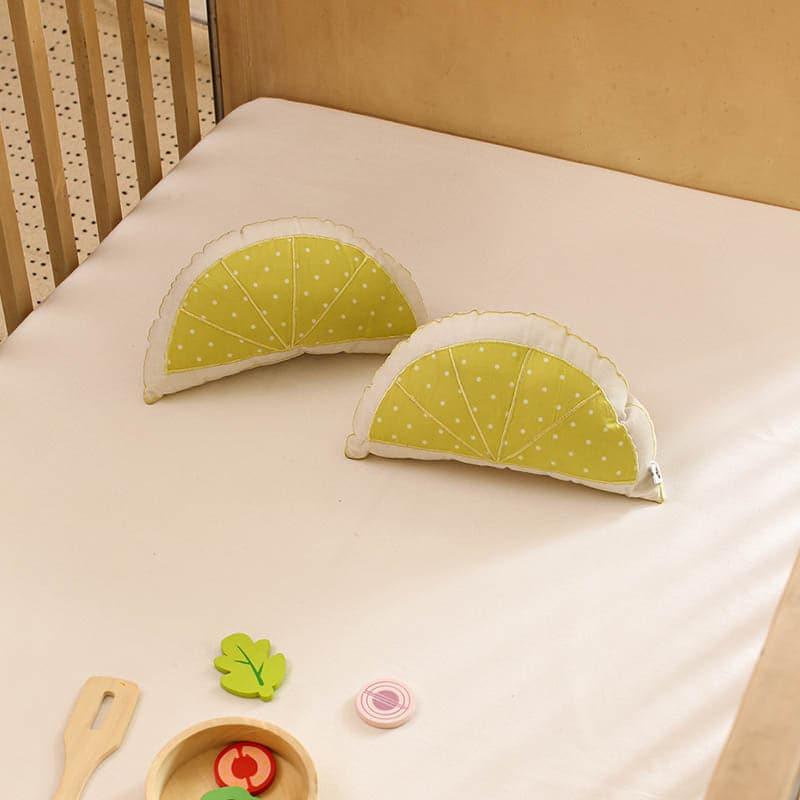 Cushion Covers - The Sweet Lemon Shaped Cushion (Yellow) - Set Of Two