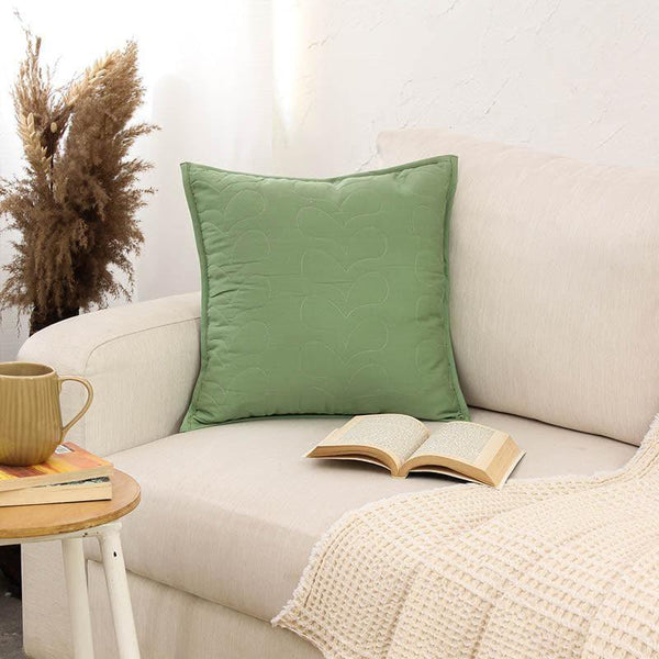 Buy Cushion Covers - Sylvie Plush Cushion Cover - Green at Vaaree online