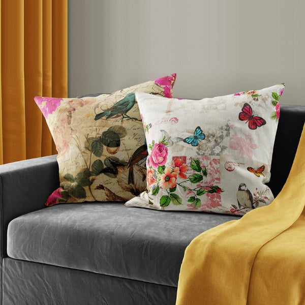 Cushion Covers - Sympho Flutter Cushion Cover - Set Of Two