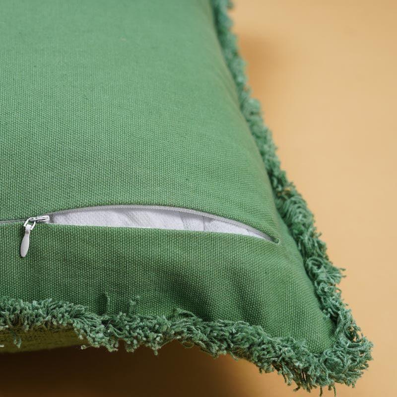 Buy Textured Olive Green Cushion Cover Cushion Covers from Vaaree