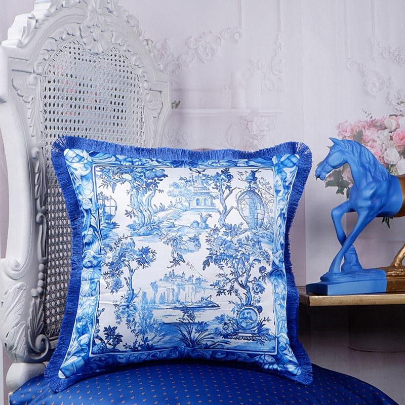 Buy The Country Side Indigo Cushion Cover Cushion Covers from Vaaree