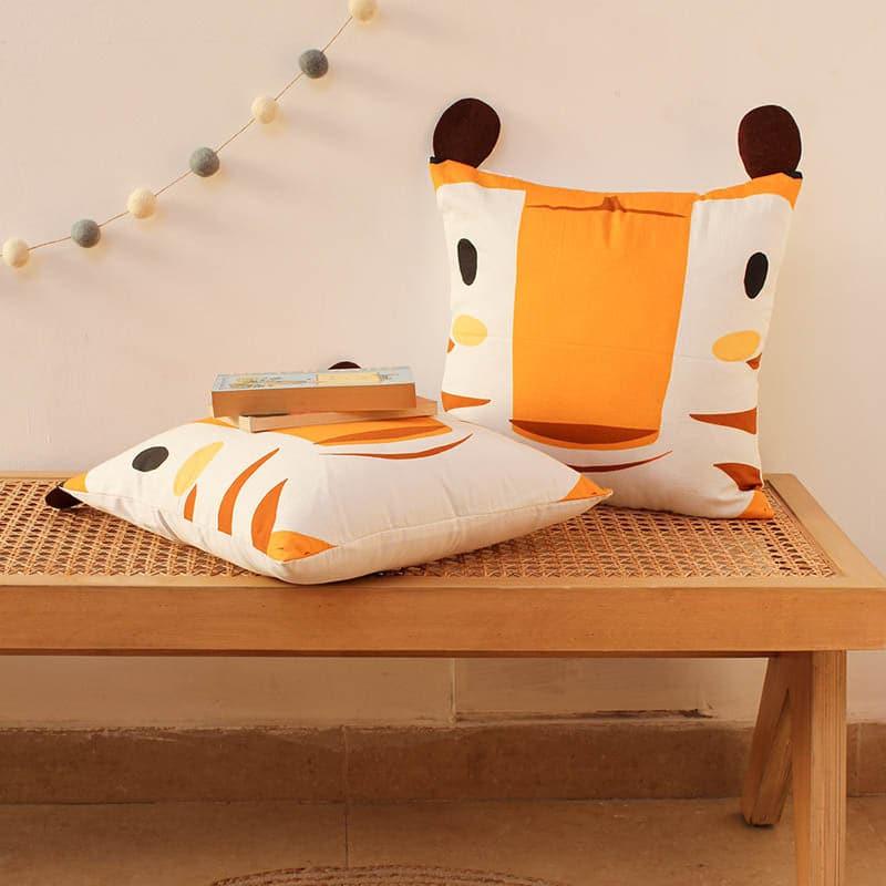 Buy The Tigress Machli Cushion Cover - Set Of Two Cushion Covers from Vaaree