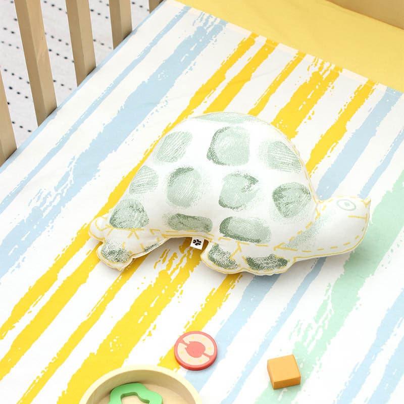 Cushion Covers - Tortoise Finds His Home Cushion Cover - White