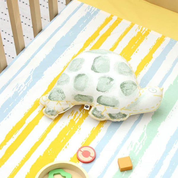 Cushion Covers - Tortoise Finds His Home Cushion Cover - White