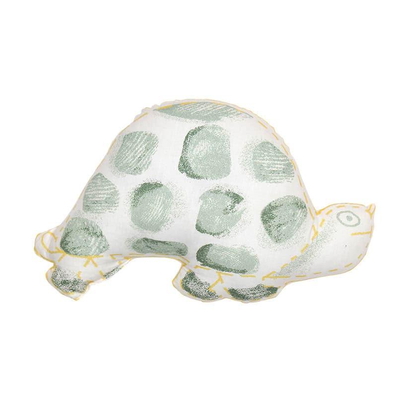 Cushion Covers - Tortoise Finds His Home Cushion Cover - White