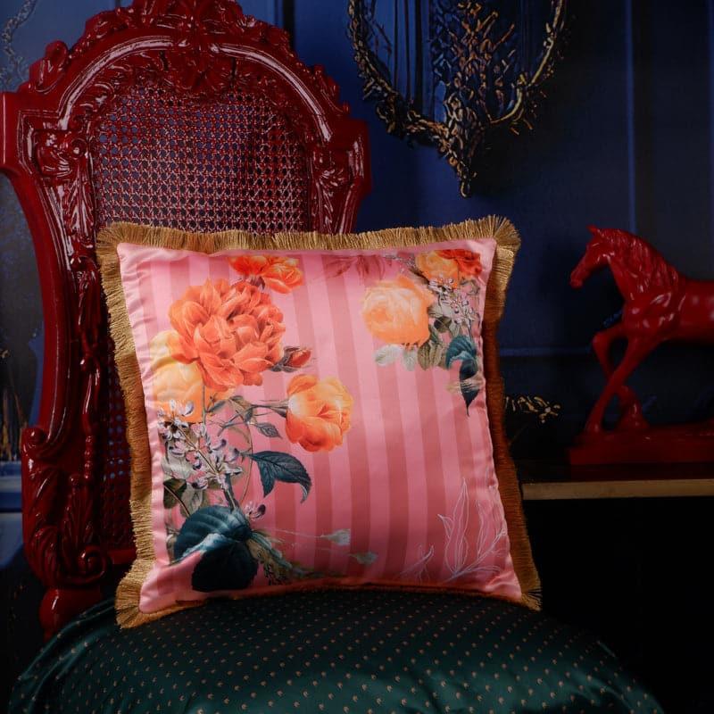 Buy Tropical Flora Fuse Cushion Cover - Pink Cushion Covers from Vaaree