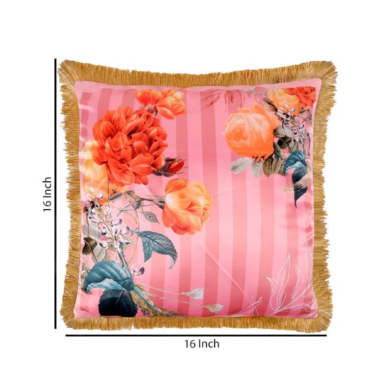 Buy Tropical Flora Fuse Cushion Cover - Pink Cushion Covers from Vaaree