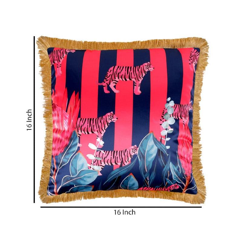 Buy Tropical Tiger Parade Cushion Cover - Red Cushion Covers from Vaaree