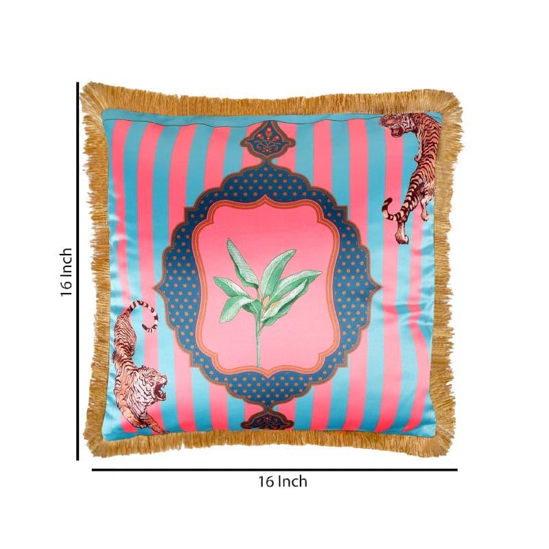 Buy Tropical Tiger Truce Cushion Cover - Green Cushion Covers from Vaaree