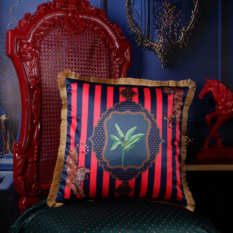 Buy Tropical Tiger Truce Cushion Cover - Red Cushion Covers from Vaaree