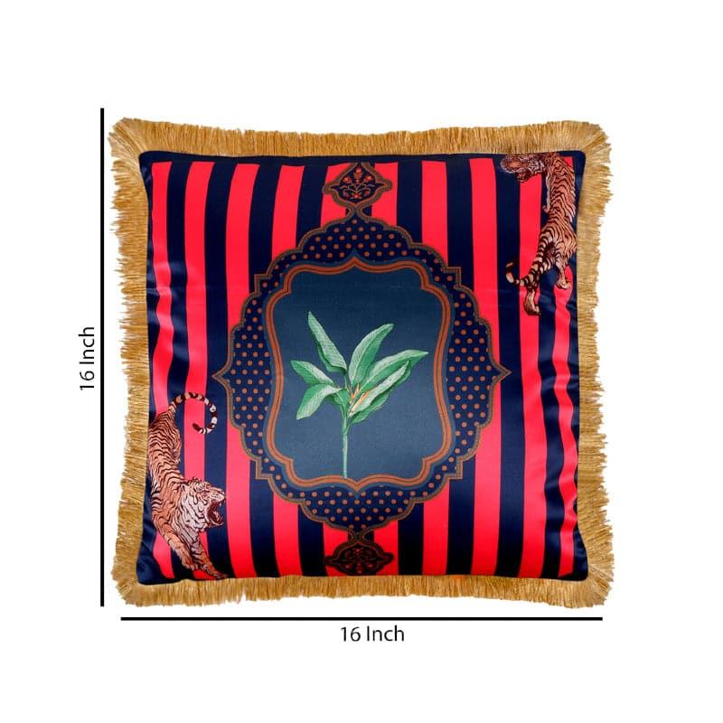 Cushion Covers - Tropical Tiger Truce Cushion Cover - Red