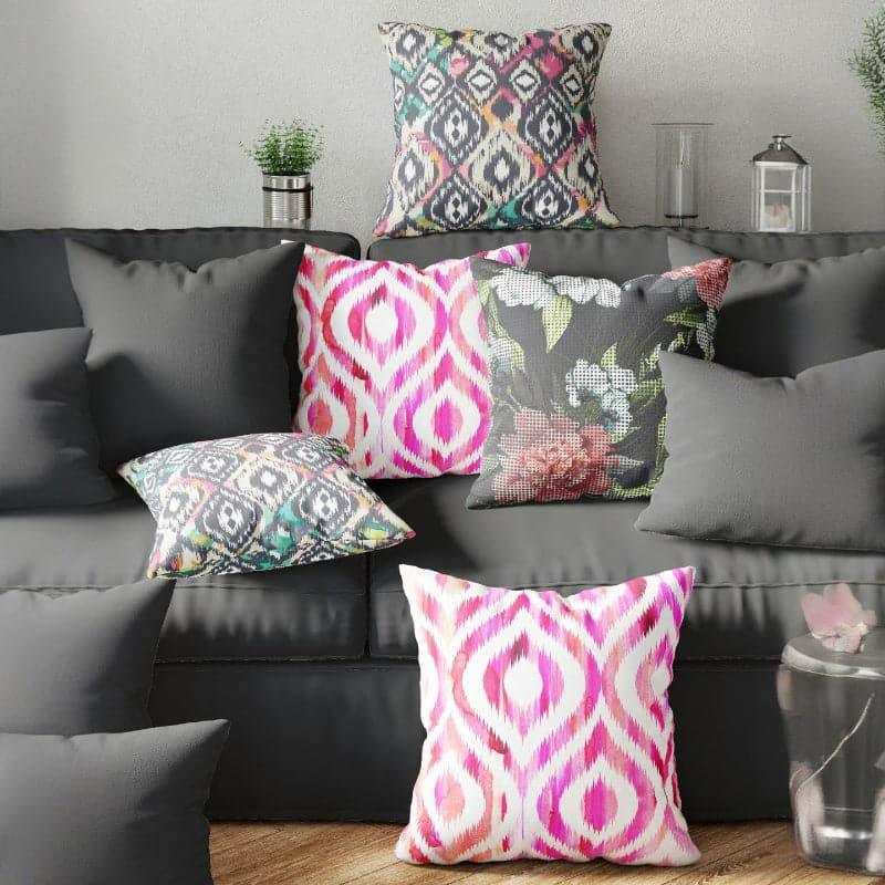 Cushion Covers - Uniya Printed Cushion Cover - Set Of Five