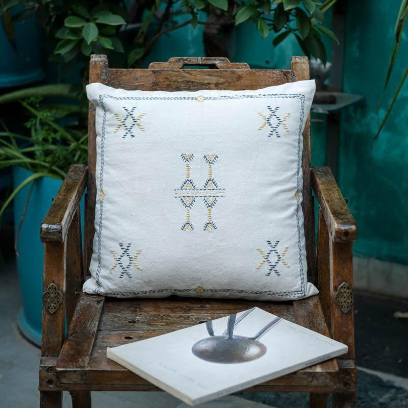 Buy White Embroidered Cushion Cover Cushion Covers from Vaaree