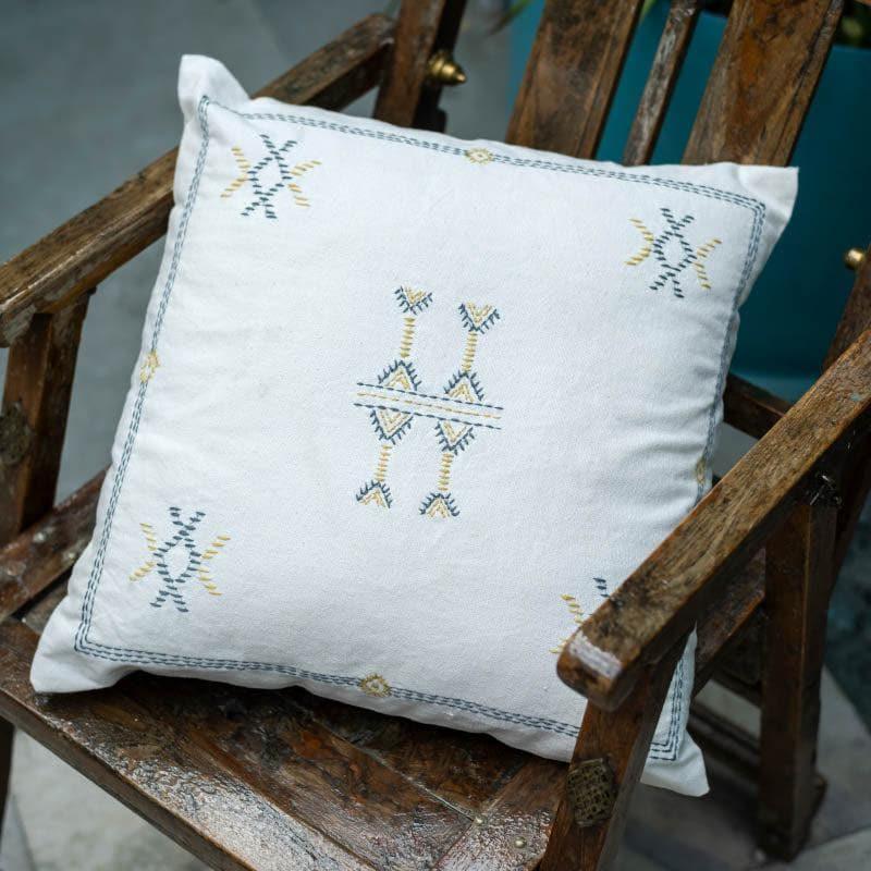 Buy White Embroidered Cushion Cover Cushion Covers from Vaaree