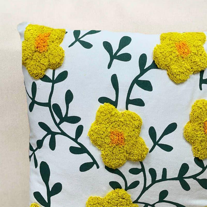 Buy Cushion Covers - Yarrow Bloom Tufted Cushion Cover at Vaaree online