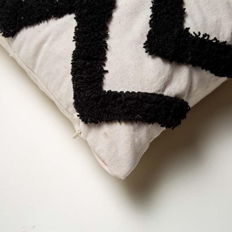 Cushion Covers - Zig-Zag-Zoop Cushion Cover - Black