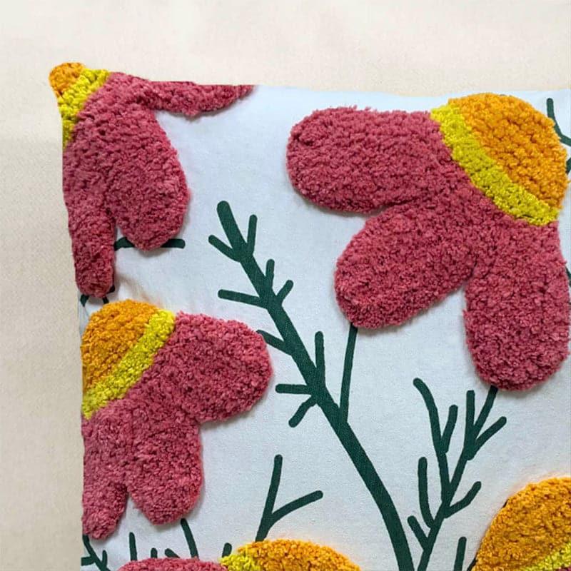 Buy Cushion Covers - Zinnia Bloom Tufted Cushion Cover at Vaaree online