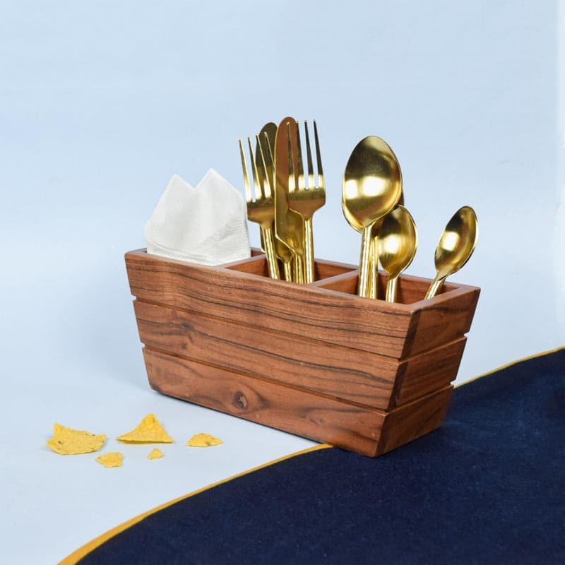 Buy Juna Wooden Cutlery Holder Cutlery Stand from Vaaree