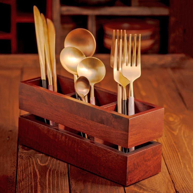 Buy Zera Wooden Cutlery Holder Cutlery Stand from Vaaree