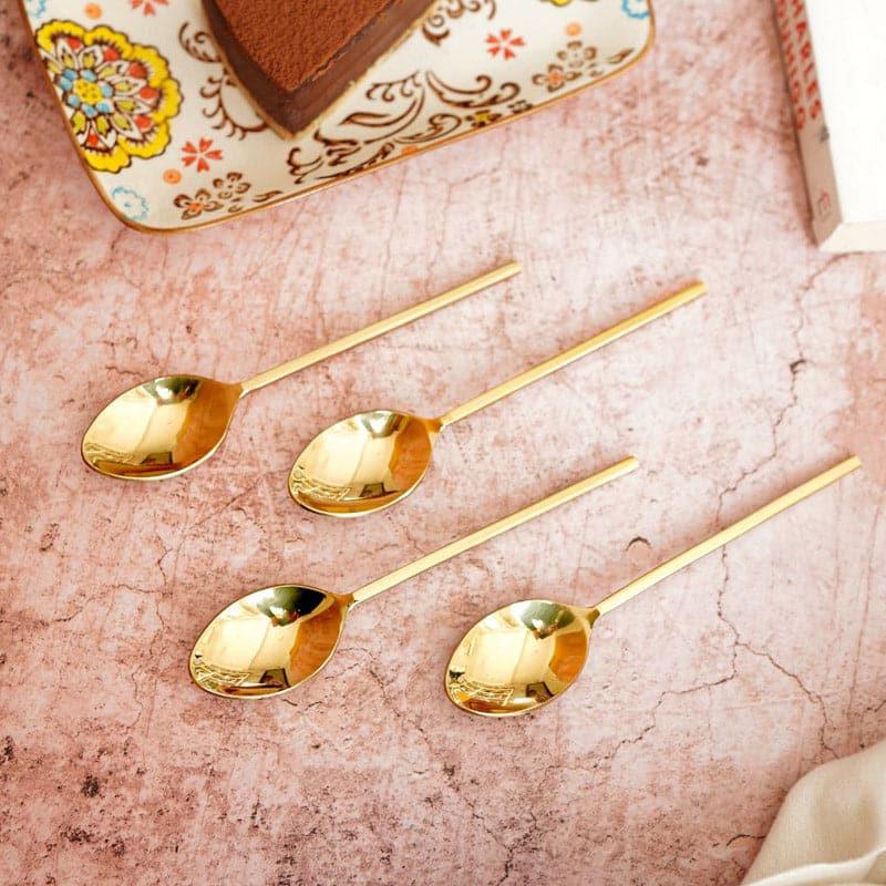 Cutlery Set - Delna Hammered Cutlery (Gold) - Set Of Four