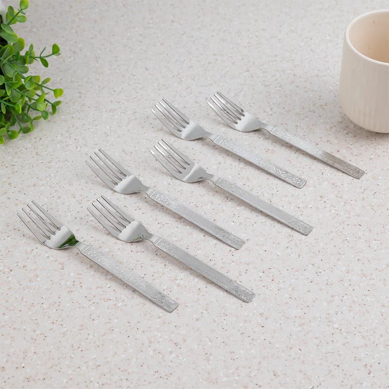 Buy Ibona Snack Fork - Set Of Six Cutlery Set from Vaaree