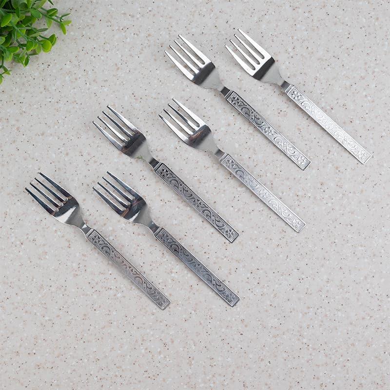 Buy Ibona Snack Fork - Set Of Six Cutlery Set from Vaaree