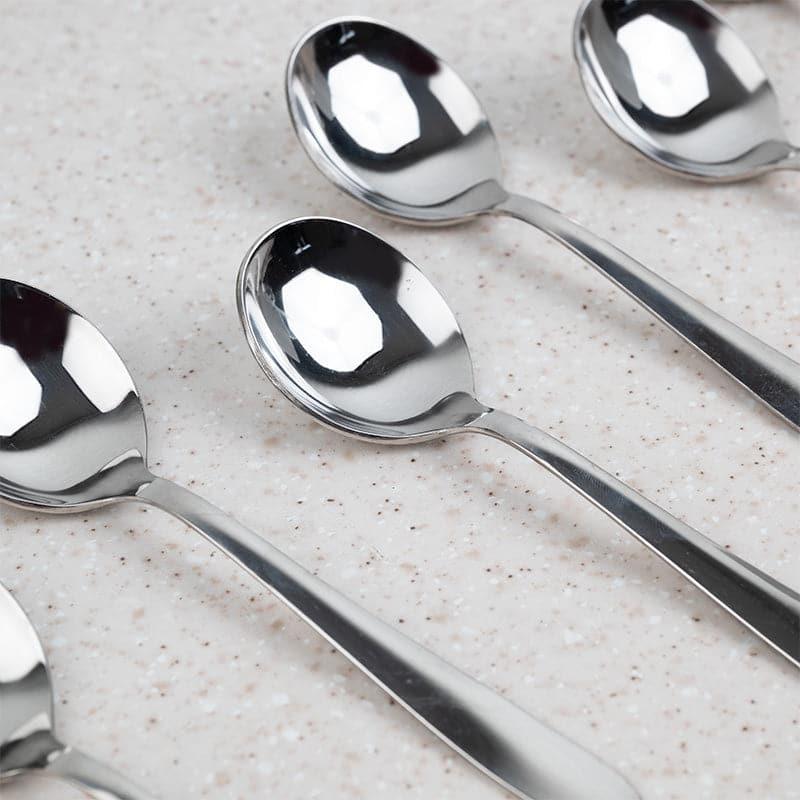 Buy Magna Soup Spoon - Set Of Six Cutlery Set from Vaaree