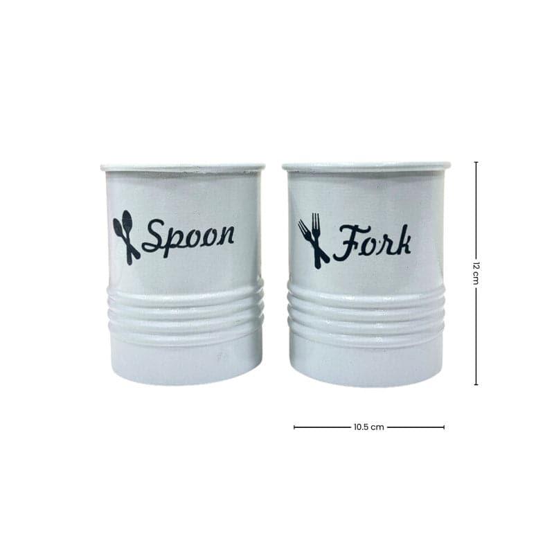 Buy Ferrous Fun Cutlery Holder (Grey) - Set Of Two Cutlery Stand from Vaaree