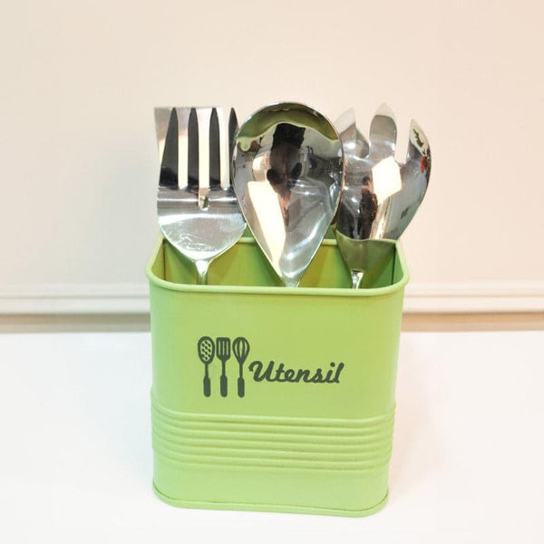 Cutlery Stand - Ferrous Fun Utensil Holder - Green