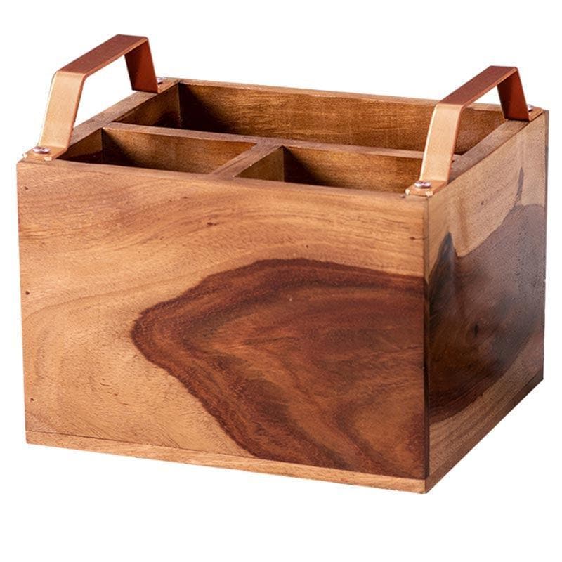 Buy Iroko Cutlery Holder - Copper Cutlery Stand from Vaaree