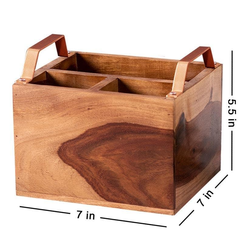 Buy Iroko Cutlery Holder - Copper Cutlery Stand from Vaaree