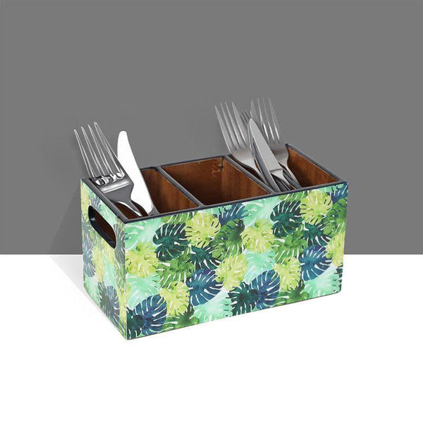 Cutlery Stand - Tropical Leaf Cutlery Holder