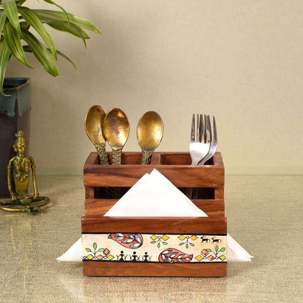 Cutlery Stand - Warli Routine Cutlery Holder