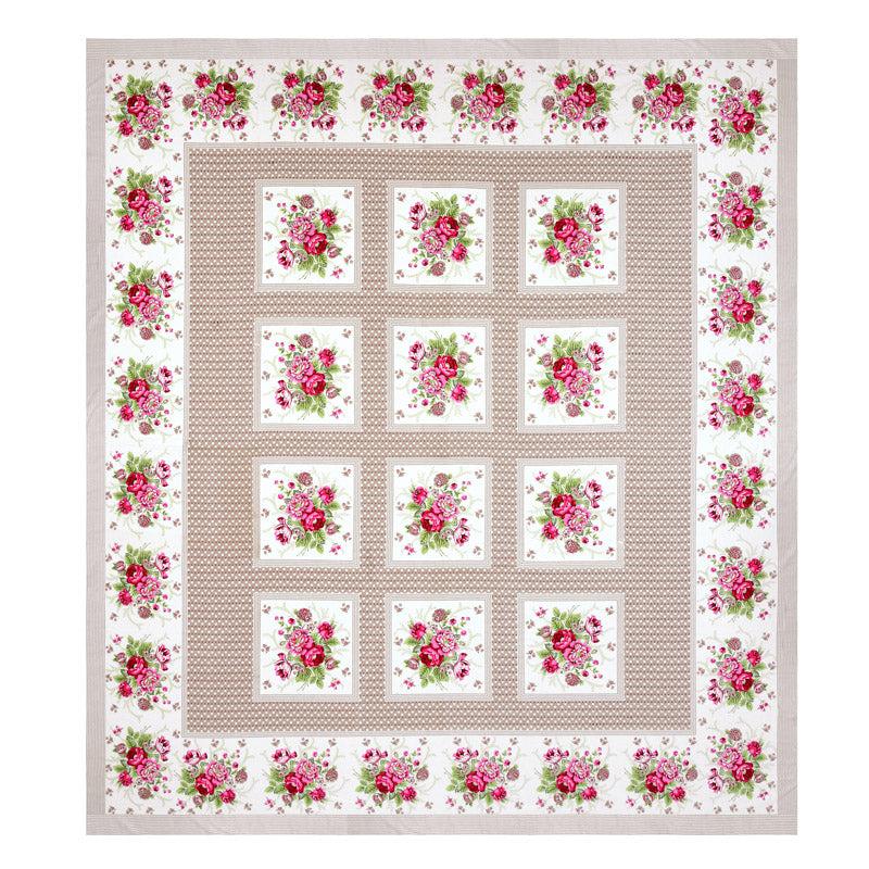 Buy Neve Floral Bedsheet - Brown & Pink Bedsheets from Vaaree