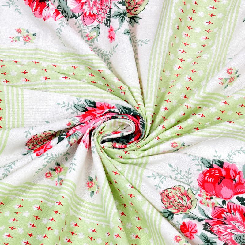 Buy Neve Floral Bedsheet - Green Bedsheets from Vaaree