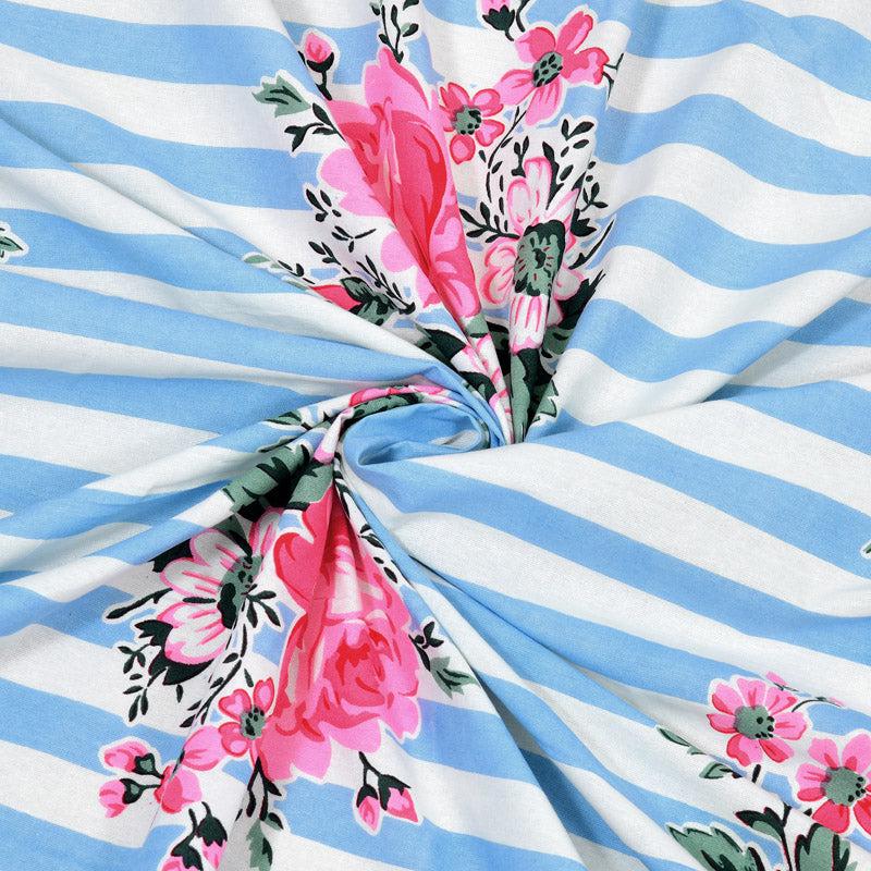 Buy Oliver Floral Bedsheet - Blue Bedsheets from Vaaree