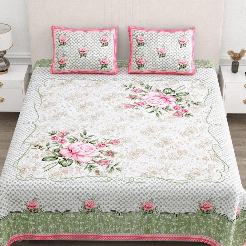 Buy Jasper Floral Bedsheet - Peach Bedsheets from Vaaree