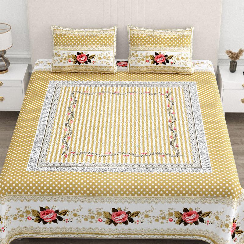 Buy Kellan Floral Bedsheet - Cream Bedsheets from Vaaree