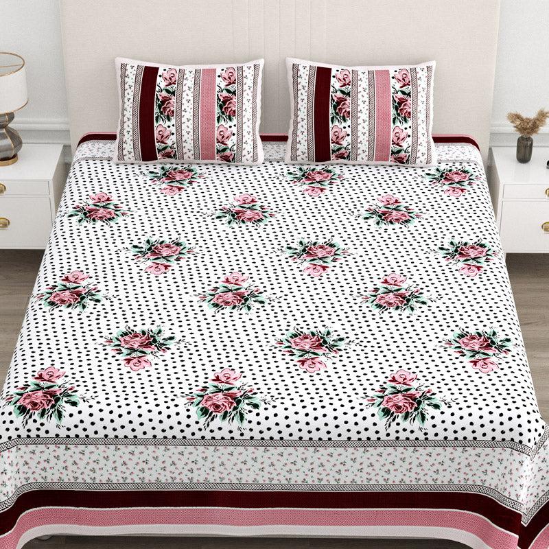 Buy Livia Floral Bedsheet - Pink Bedsheets from Vaaree