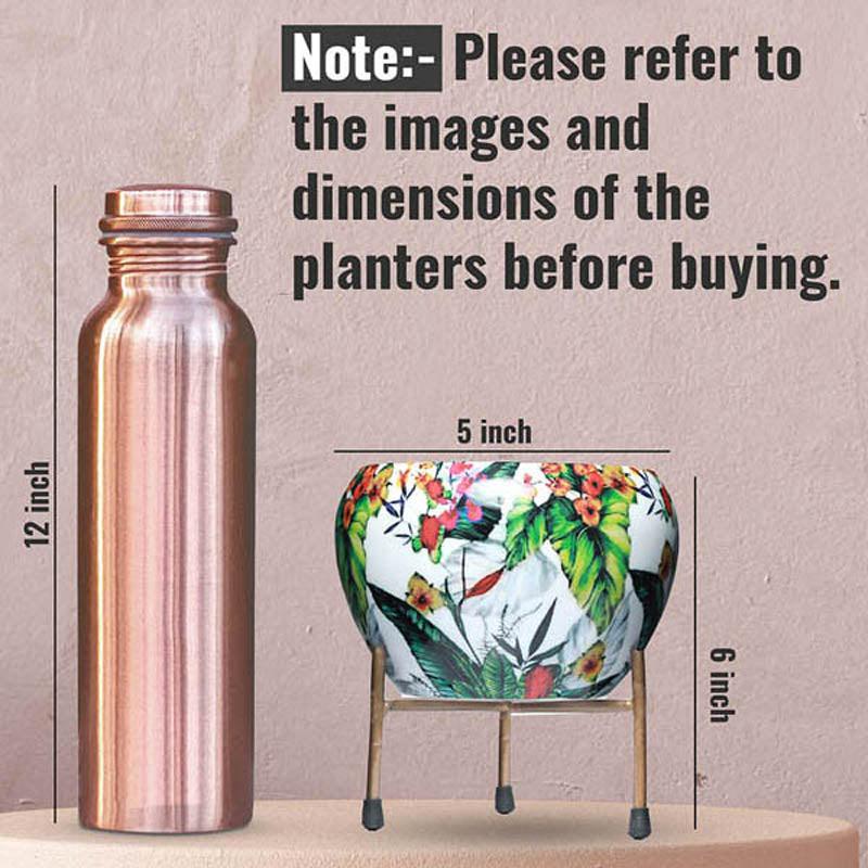 Buy Tropical Tweet Handcrafted Planter With Stand - Four Piece Set Pots & Planters from Vaaree