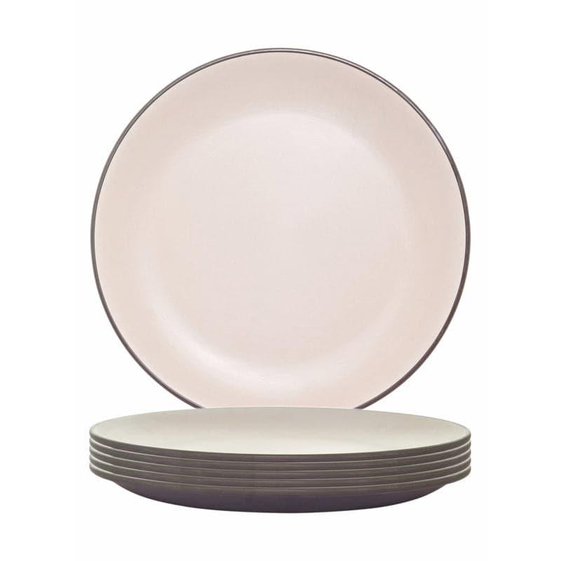 Buy Abza Dinner Plate (Ivory) - Set Of Six Dinner Plate from Vaaree