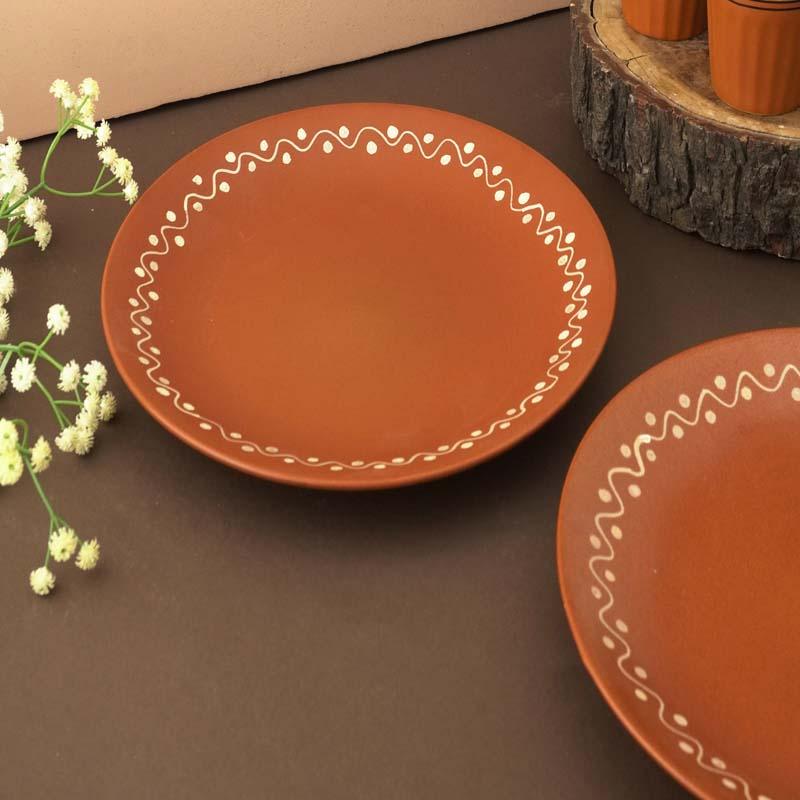 Buy Alpana Ceramic Dinner Plate - Set Of Two Dinner Plate from Vaaree